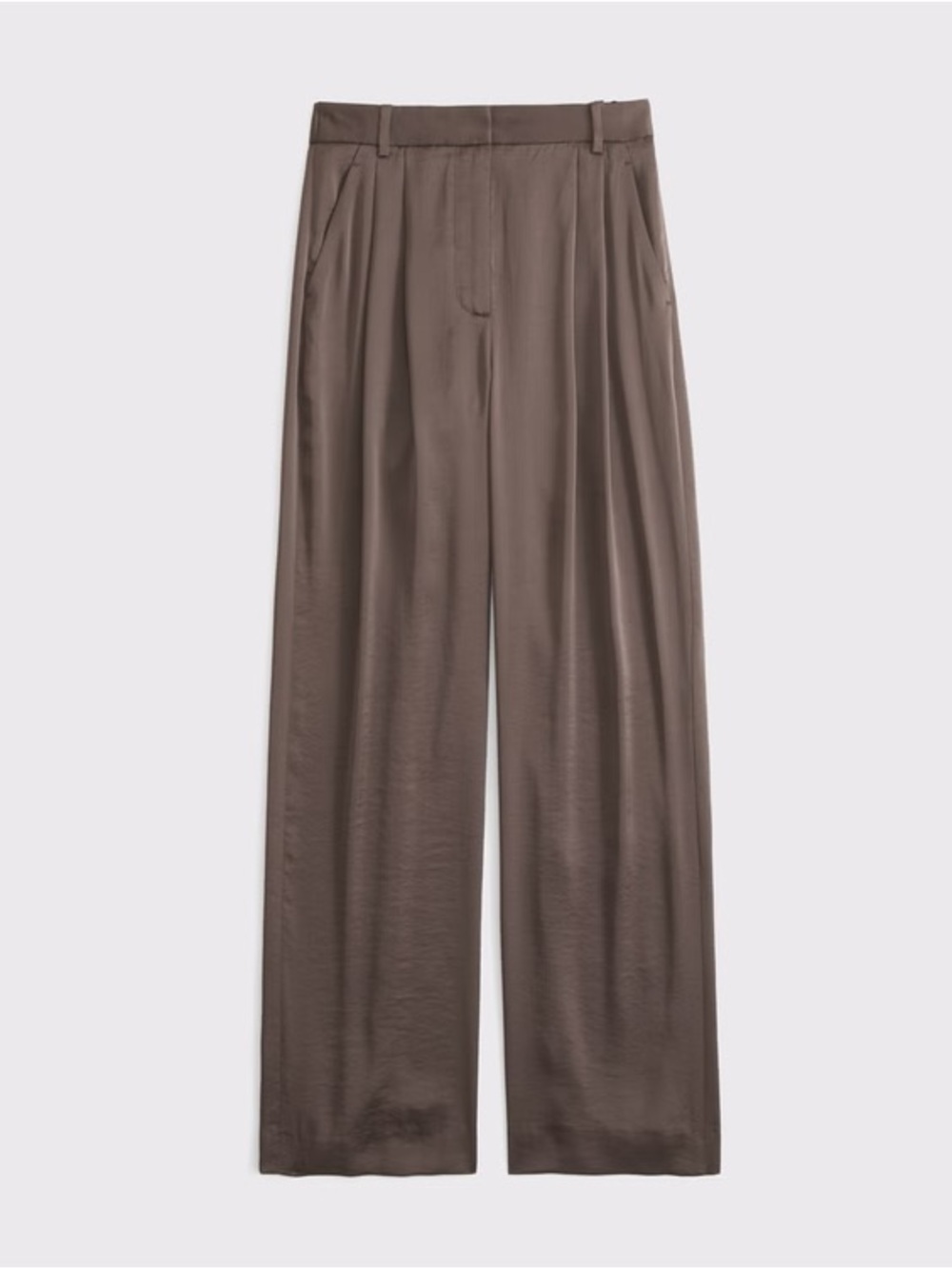 Abercrombie Satin Tailored Wide Leg Pant